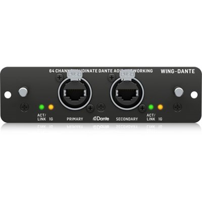 Behringer WING-DANTE Expansion module Card for 64x64-Channel Audinate Dante AoIP Networking